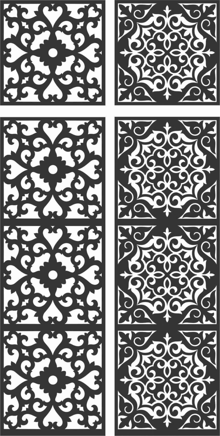 Decorative Metal Panel Design for Gardens DXF File