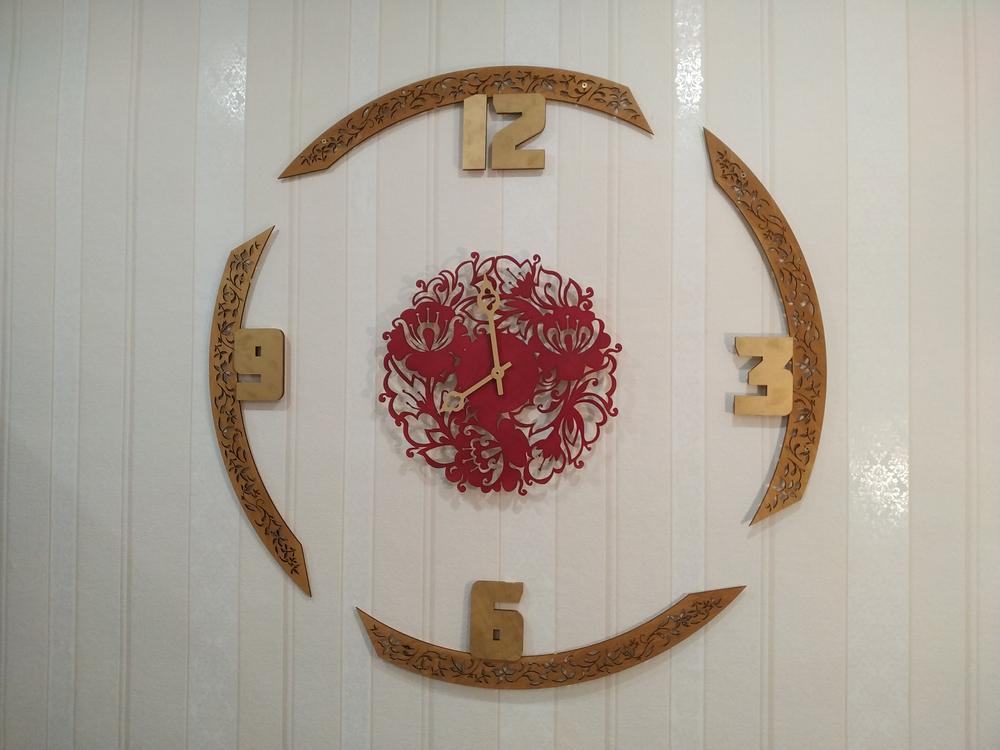 Decorative Round Wall Clock Template Laser Cut CDR File