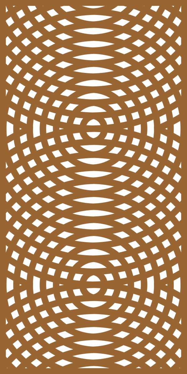 Decorative Screen Pattern for CNC Laser Cutting House Border Fence Jali Pattern Vector File