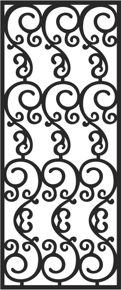 Decorative Swirl Seamless Background Grill Panel Design CDR File