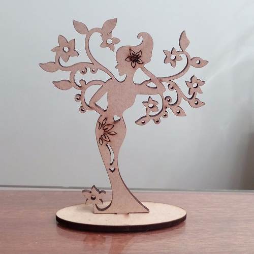 Decorative Wooden Lady Model and Jewelry Stand CDR File