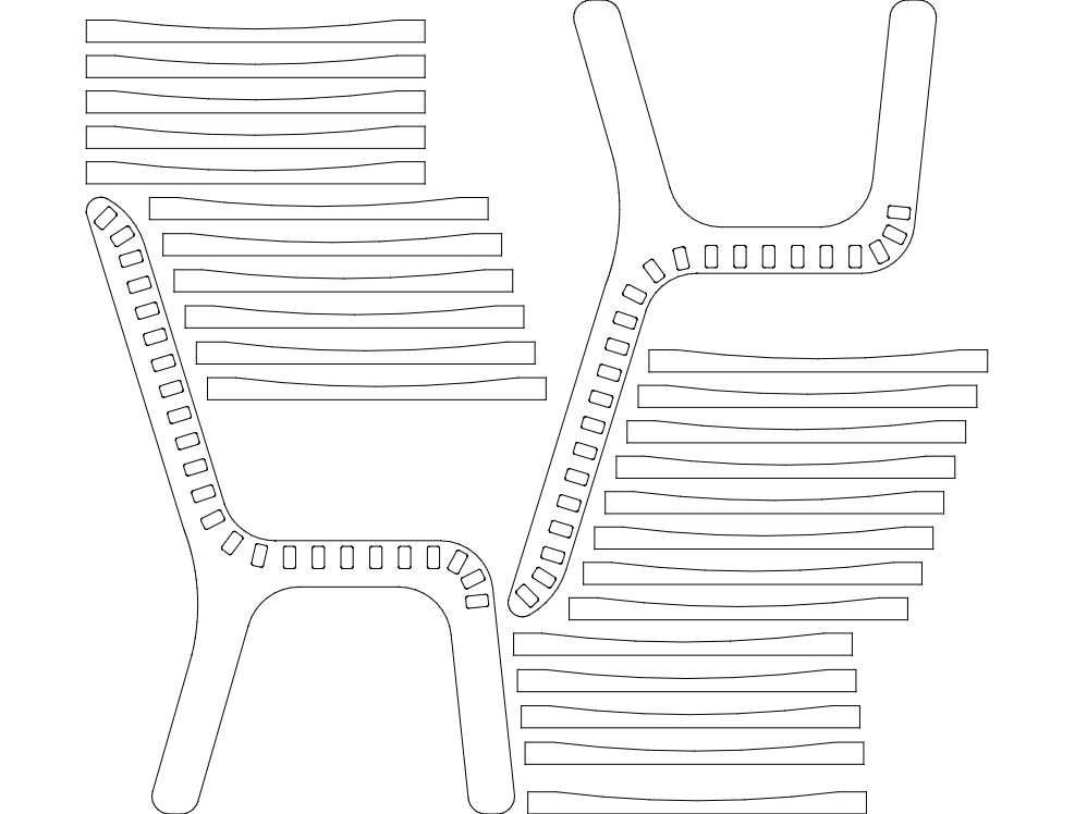 Desk Chair Free Dxf File for CNC DXF Vectors File