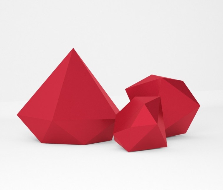 Diamond 3D Paper Craft Template Free CDR File