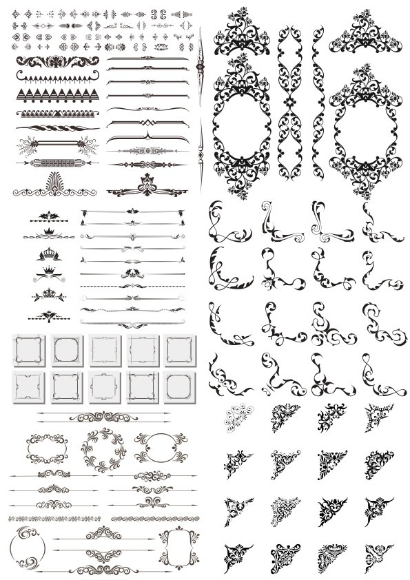 Dividers and Design Elements Free CDR Vectors File