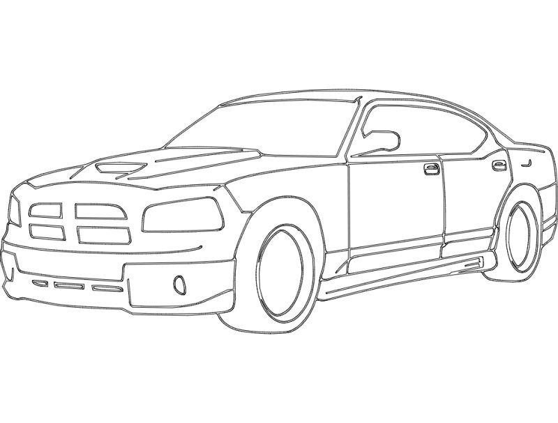 Dodge Charger Car DXF File