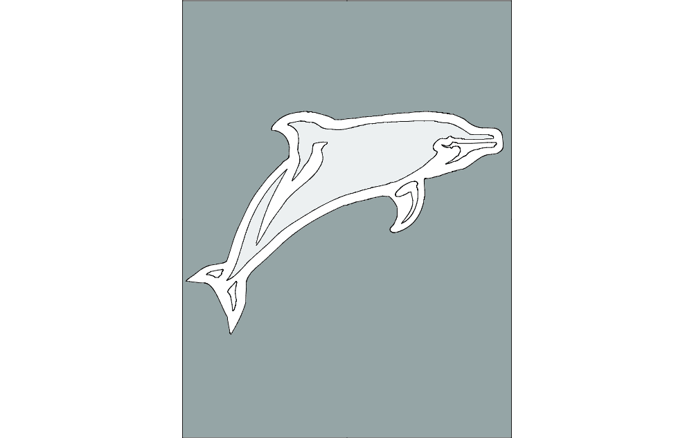 Dolphin Fish Template CNC Router Free DXF File
