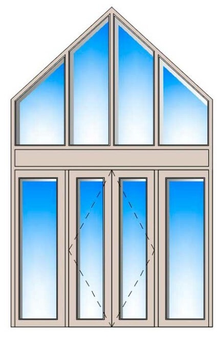 Door Window Glazing in 2D Drawing DWG File
