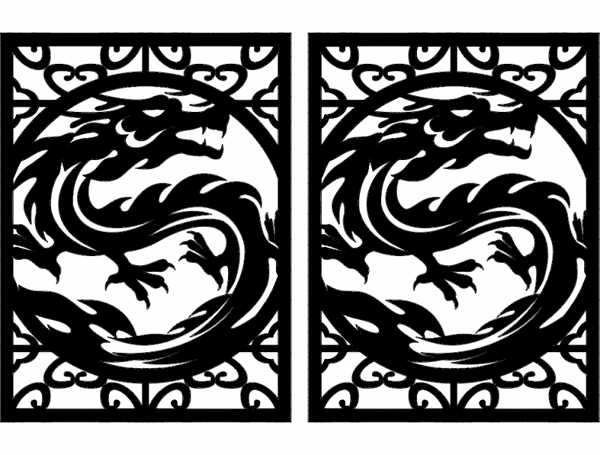 Dragon Art Pack Silhouette DXF File