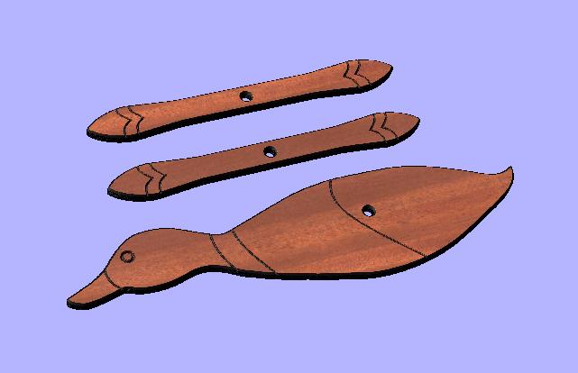 Duck Whirligig Free Dxf For Cnc DXF Vectors File