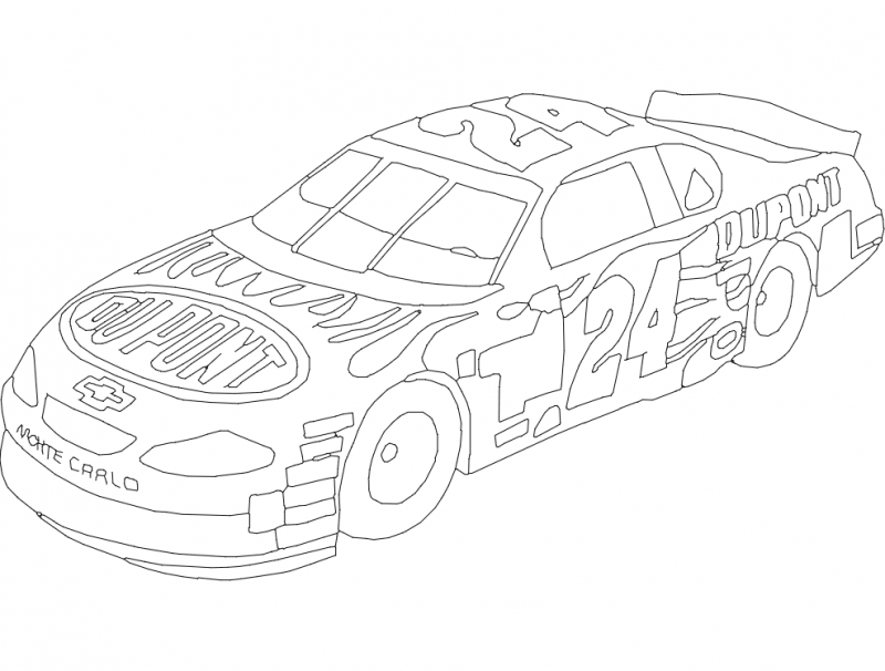 Dupont Chevy 24 Lineart Free DXF Vectors File