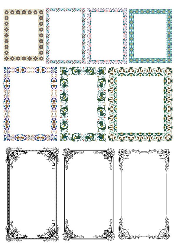 Elegant Decorative Frame Borders Free CDR Vectors File