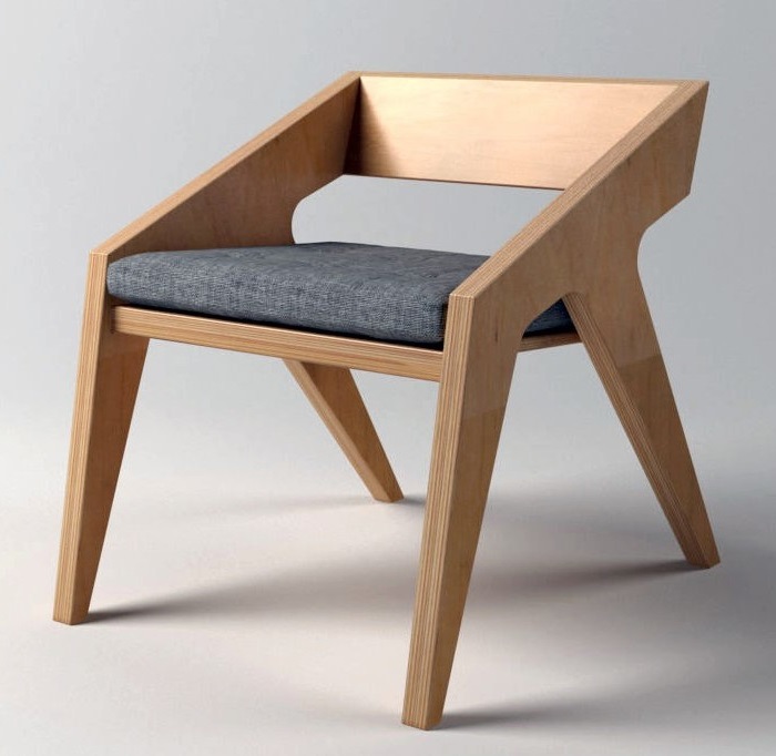 Elegant Wooden Laser Cut Chair Design DXF File