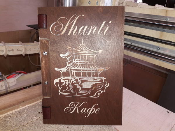 Engraved Leather Menu Cover DXF File
