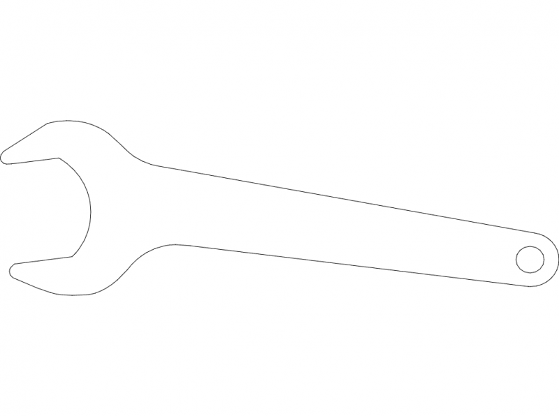 Er16 Collet Wrench Imperial Free DXF Vectors File
