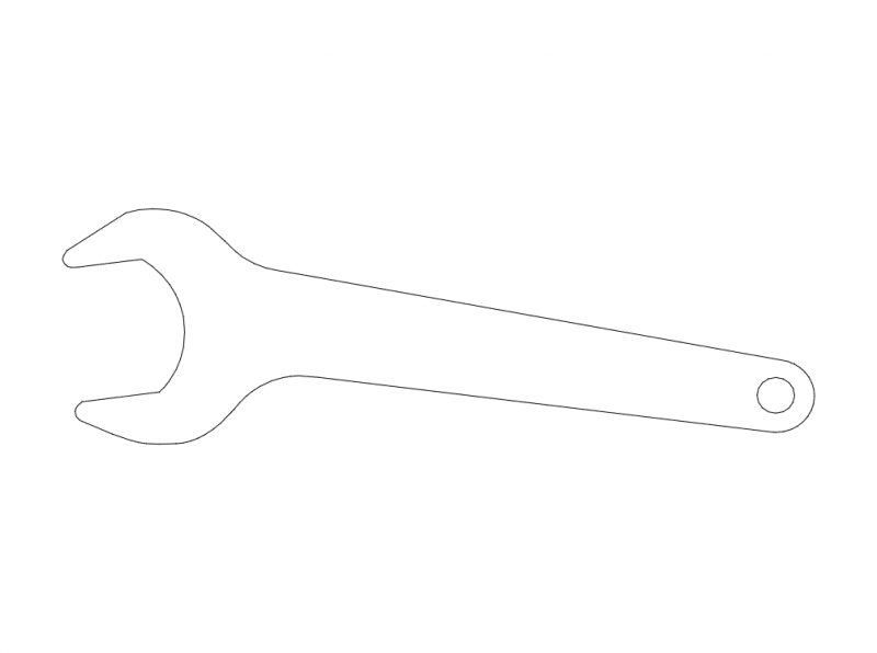 Er16 Wrench Free DXF Vectors File
