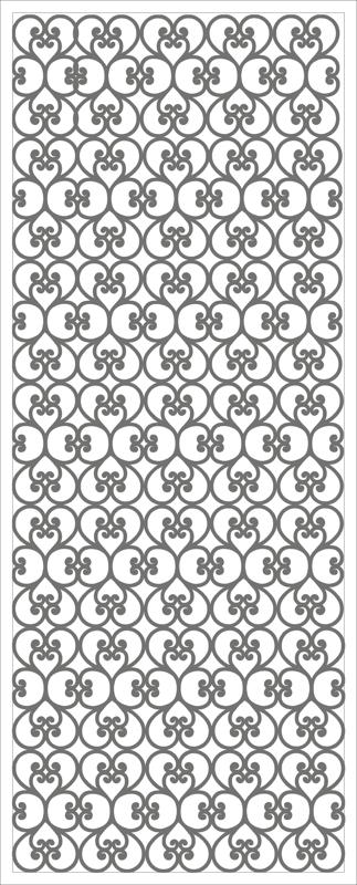Exquisite Seamless Pattern Room Divider Screen Laser Cutting CDR File