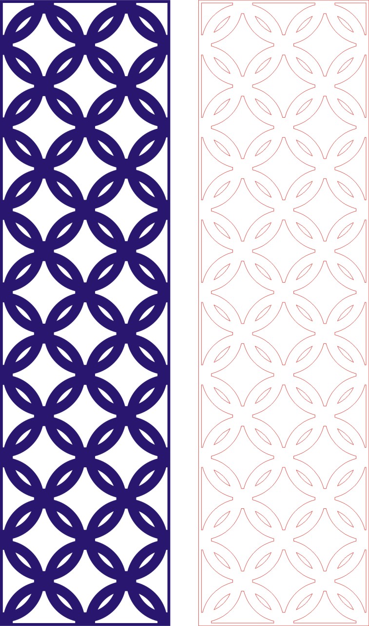 Fancy Room Partition Seamless Privacy Screen Pattern Laser Cut CDR File