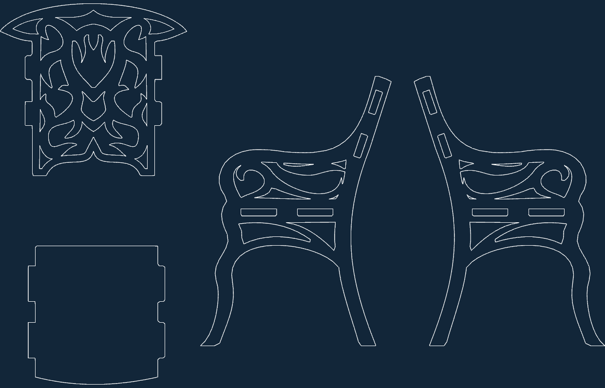 Fancy Chair Free Dxf For Cnc DXF Vectors File