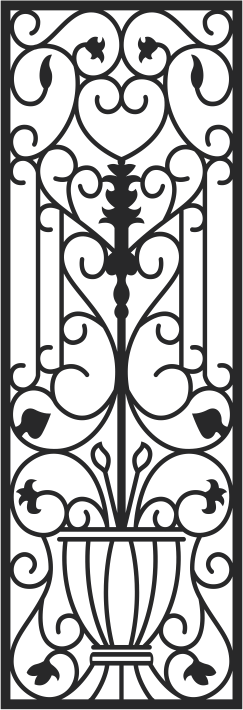 Faux Wrought Iron Pattern Laser Cut CDR File