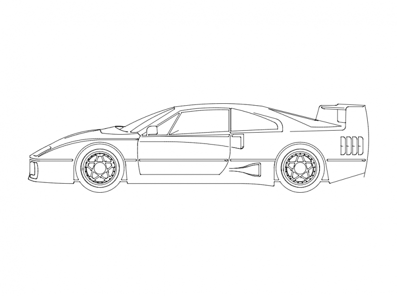 Ferrari 2 Free DXF Vectors File