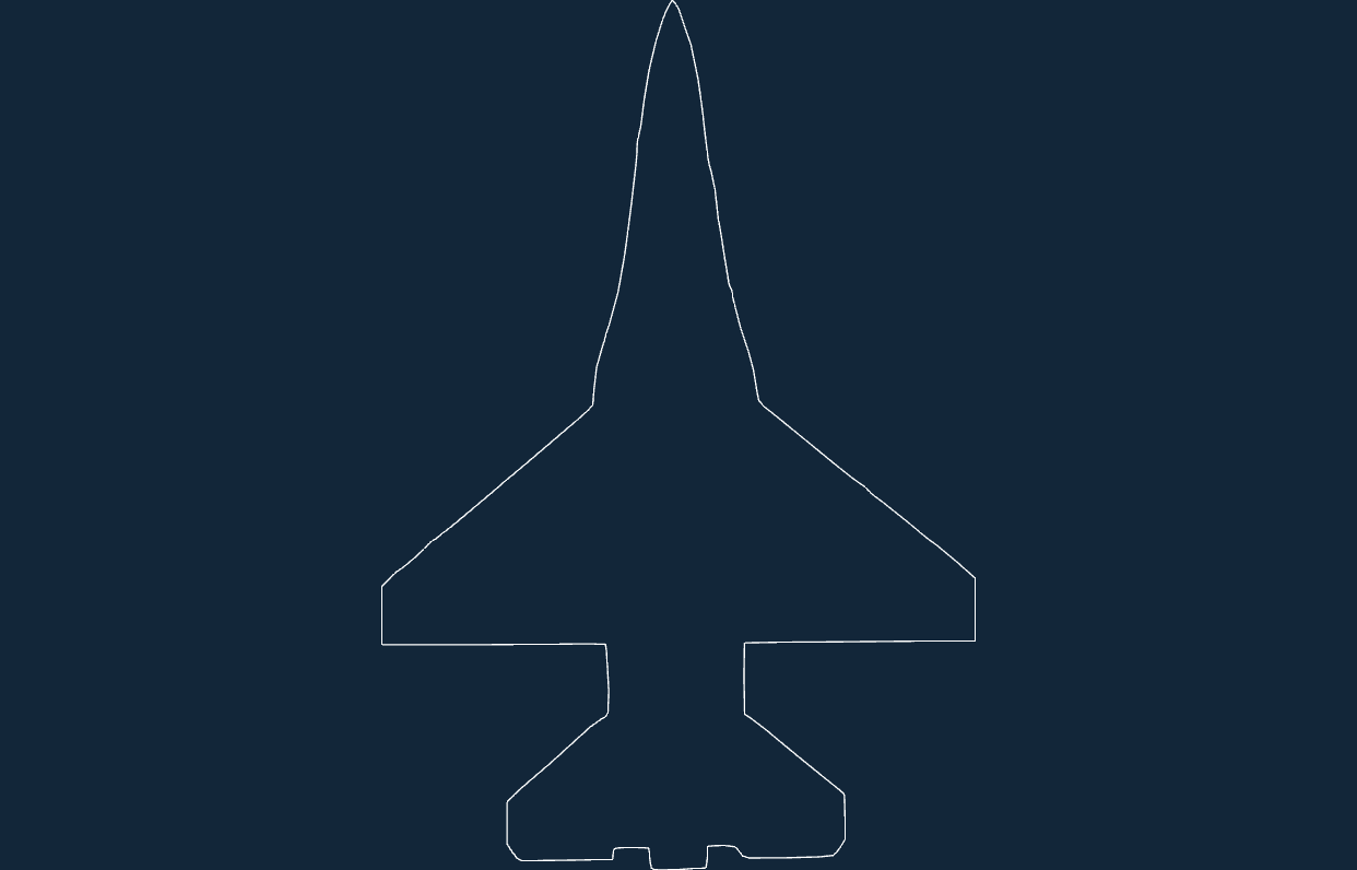Fighter Jet DXF Vectors File
