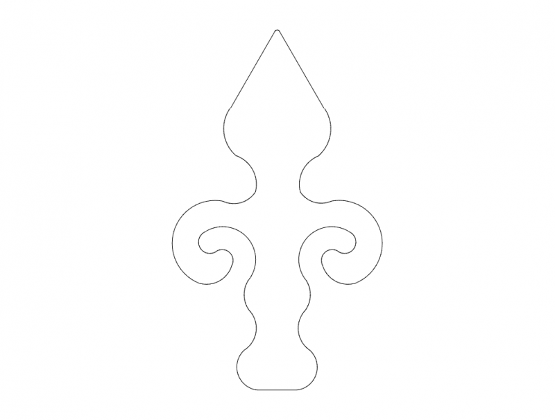 Finial Vector Design 5 Free DXF File