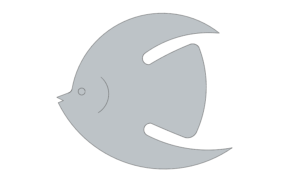 Fish sm 4 CNC Router Free DXF File