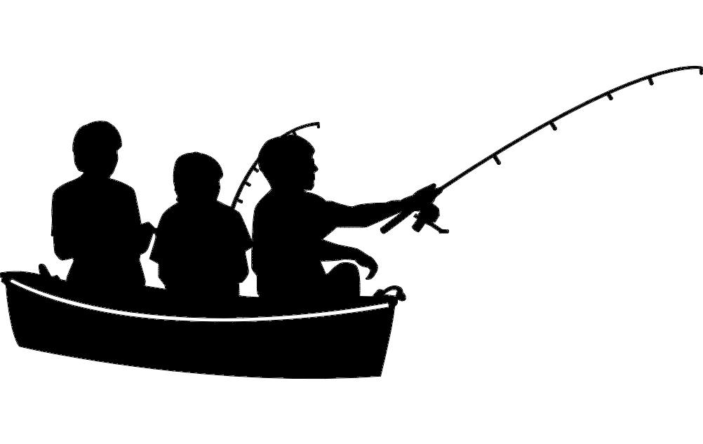 Fishing on Boat CNC Router Free DXF File