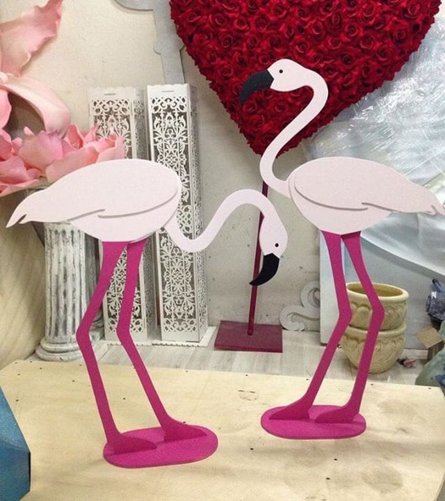 Flamingo Laser Cut Wooden Model Room Decoration CDR File