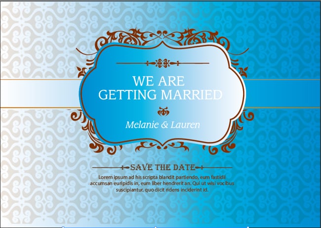 Floral Marriage Invitation Card Template Free Vector