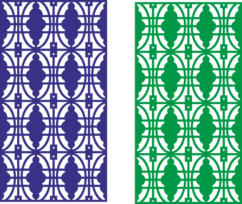 Floral Motif Decorative Panel CDR File