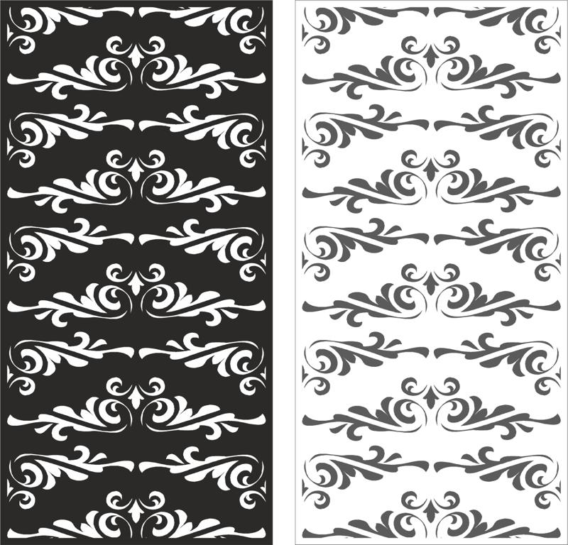 Floral Ornament Pattern Vector Room Dividers and Background Screens Panel Laser Cut CDR File