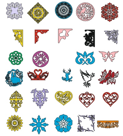 Floral Ornaments Collection Vector Free CDR Vectors File Free Download ...