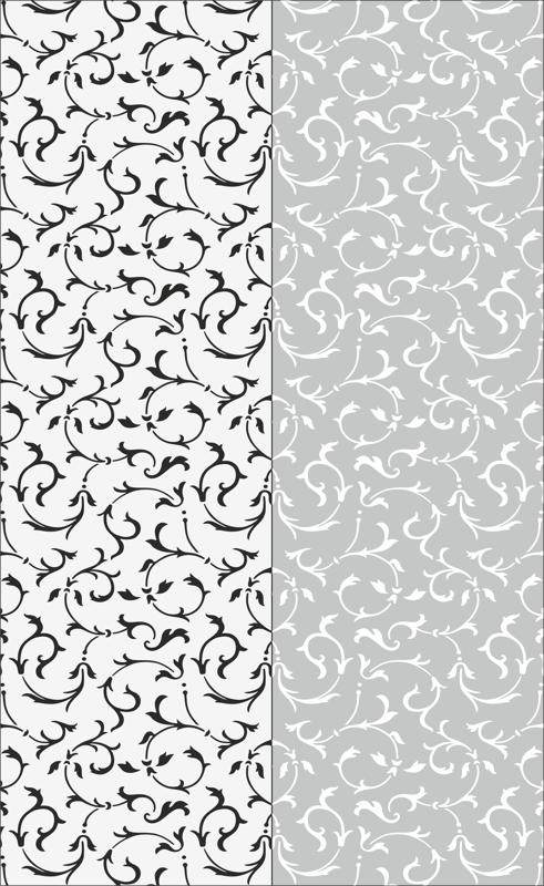 Floral Seamless Sandblast Pattern Room Divider Pattern Laser Cut CDR File