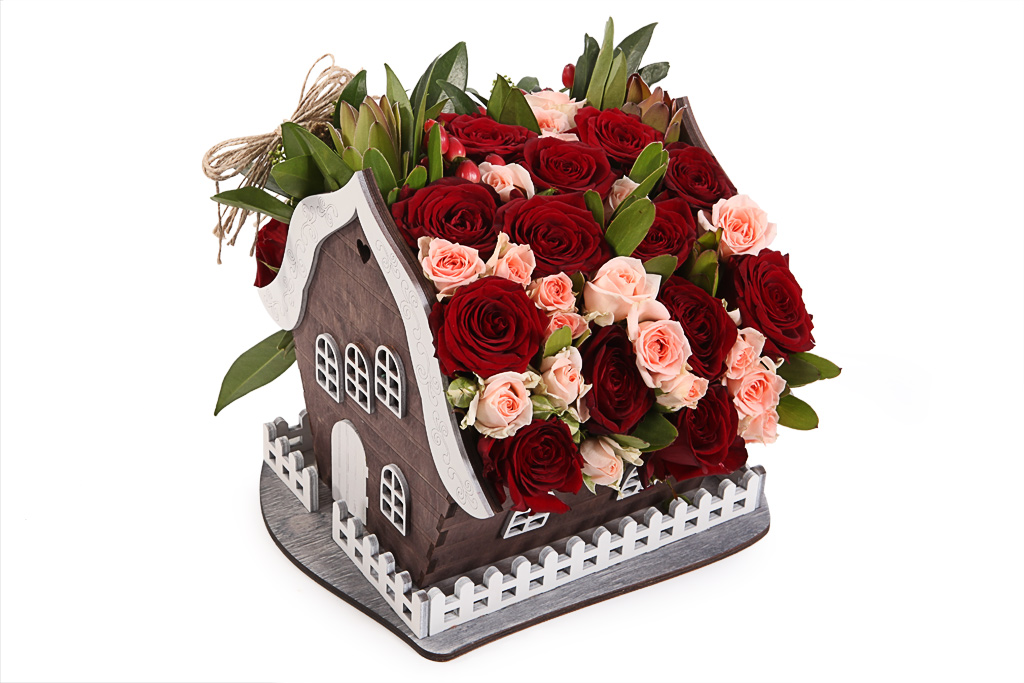 Flower House Cute Doll House For Decoration Free Vector CDR File