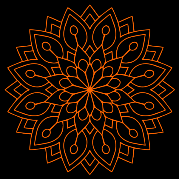 Flower Mandala Design for Decorative Element Free Laser Cut File