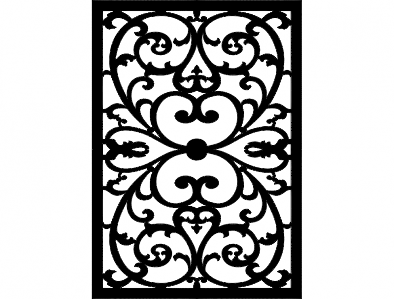 Flower Pattern Seperator Free DXF File Free Download | Vectors File
