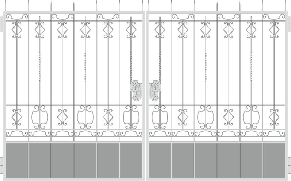 Forged Gates Design Vector Free Vector CDR File