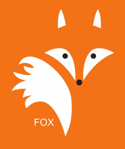 Fox Sticker, Animal Silhouette Vector File