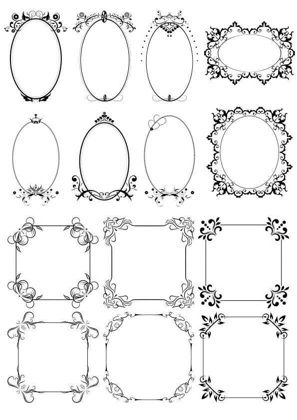 Frame Borders Free CDR Vectors File