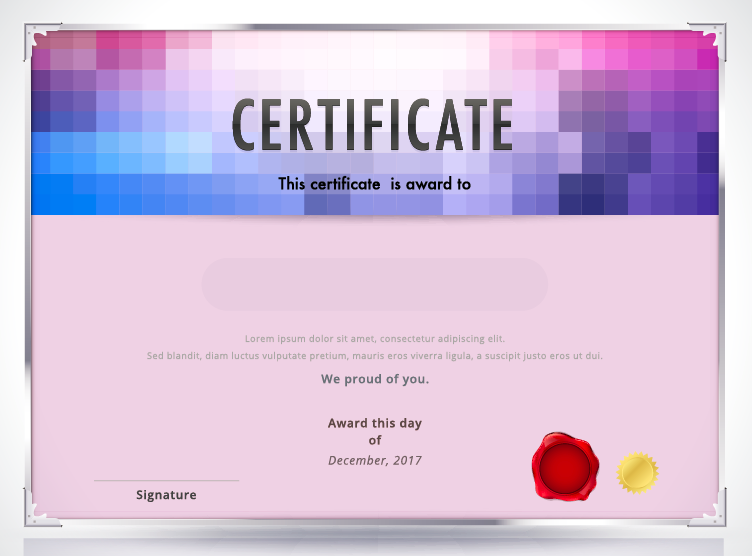 Free Download Certificate Template Vector File