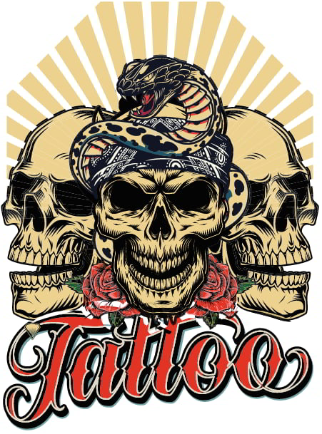 Free Skull Tattoo Design Skull Head Template Free Vector