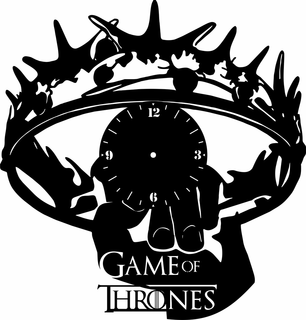 Game Of Thrones Clock Frame CDR Vectors File