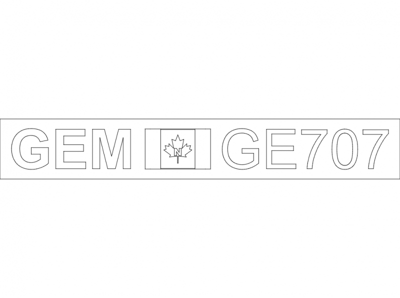Gemini Sink Logo ge707 Vector DXF File