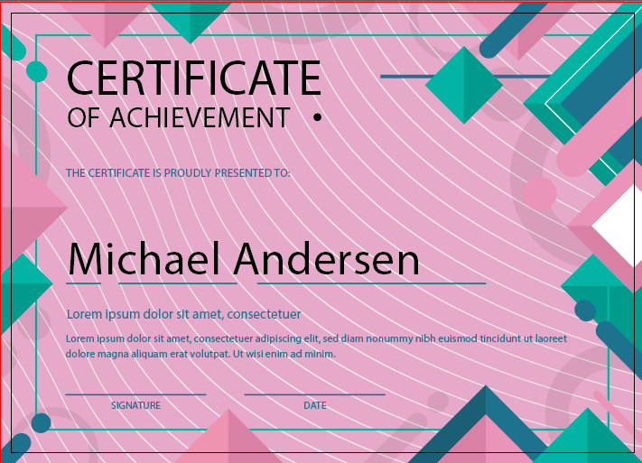 Geometric Background Certificate of Appreciation Illustrator Vector File
