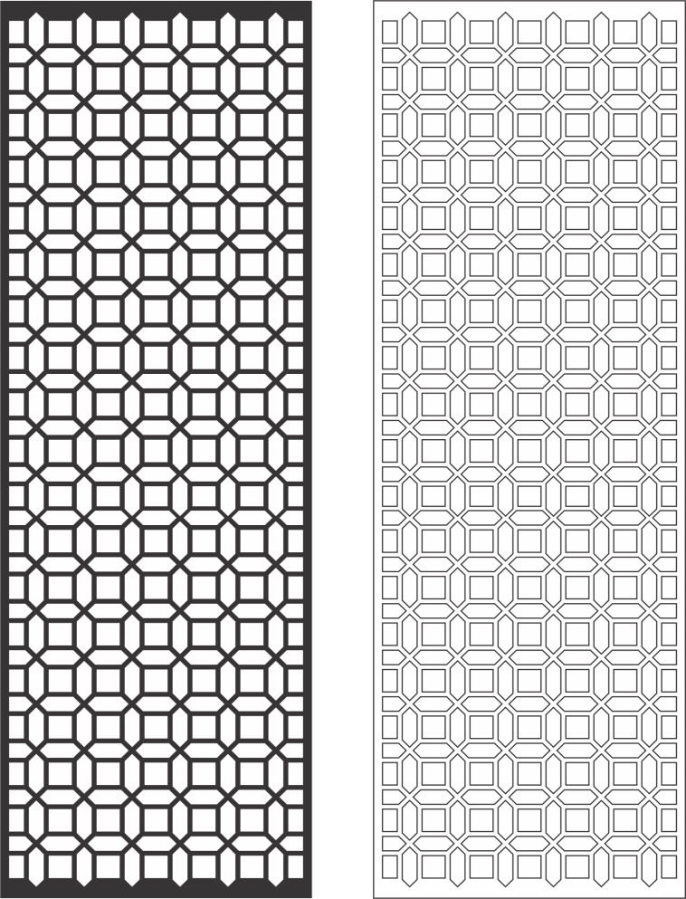 Geometric Decorative Grille Free Vector CDR File