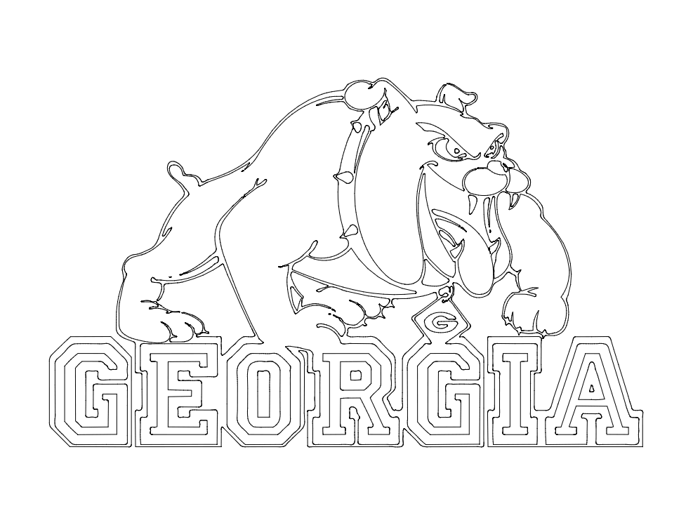Georgia Bulldogs Logo Vector DXF File