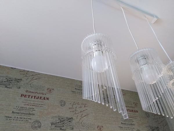 Beautiful Glass Ceiling Lamp Design for Room Decoration CDR File