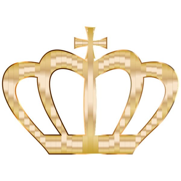 Gold Crown Silhouette Background SVG File