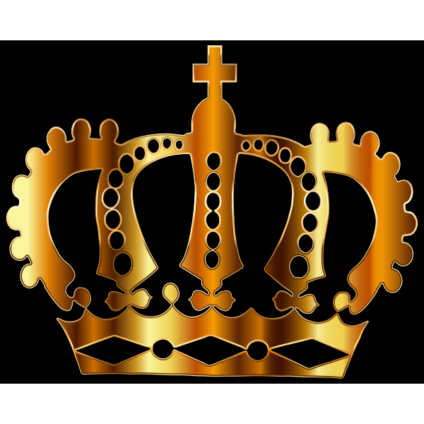 Gold Royal Crown Silhouette SVG File